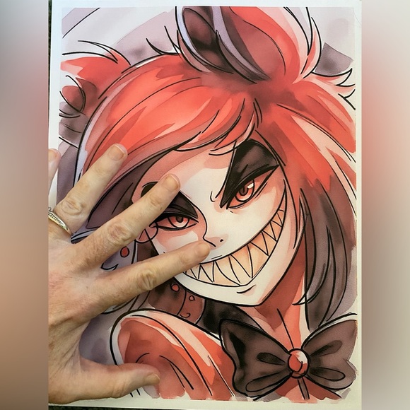 Handmade Other - HAZBIN HOTEL ALASTOR ART PRINT